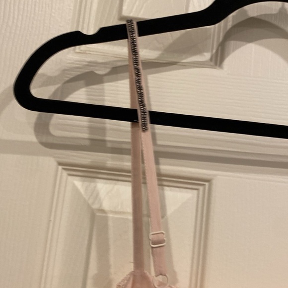 Beautiful Pink Layered Lace Mini DressBlack. Adjustable straps w/Beading detail - Picture 7 of 13